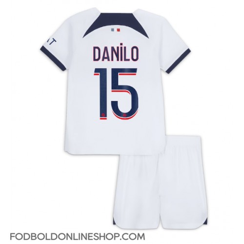 Paris Saint-Germain Danilo Pereira #15 Udebane Trøje Børn 2023-24 Kortærmet (+ Korte bukser)